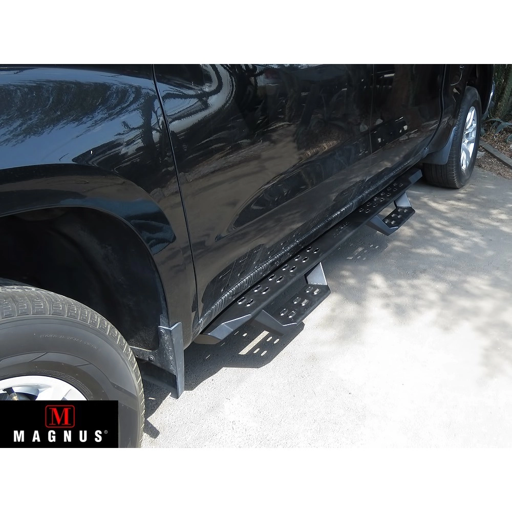 APS WB03RAG1B - Drop Style Door-to-Door Black Carbon Steel Nerf Bars
