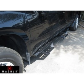 APS WB03RAG1B - Drop Style Door-to-Door Black Carbon Steel Nerf Bars