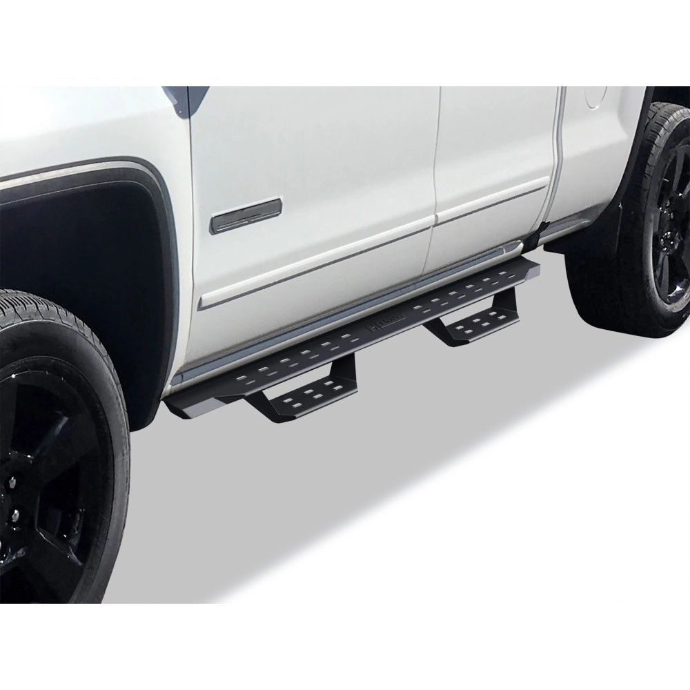 APS WB03RAI5B - Drop Style Door-to-Door Black Carbon Steel Nerf Bars