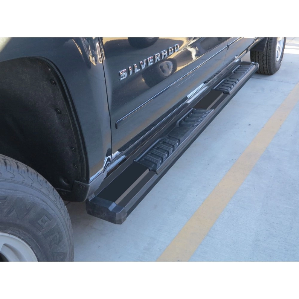 APS WB03SAI5B - OE Style Door-to-Door Black Carbon Steel Running Boards