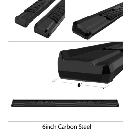 APS WB03SBI6B - OE Style Door-to-Door Black Carbon Steel Running Boards