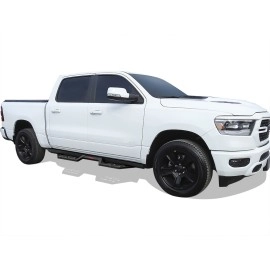 APS WB04DBJ8B - Drop Style Door-to-Door Black Carbon Steel Nerf Bars