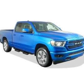 APS WB04NAE9B - Round Tube Drop Style Door-to-Door Black Carbon Steel Nerf Bars