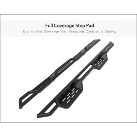 APS WB04NAG9LM - Drop Style Round Tube Wheel-to-Wheel Black Carbon Steel Nerf Bars