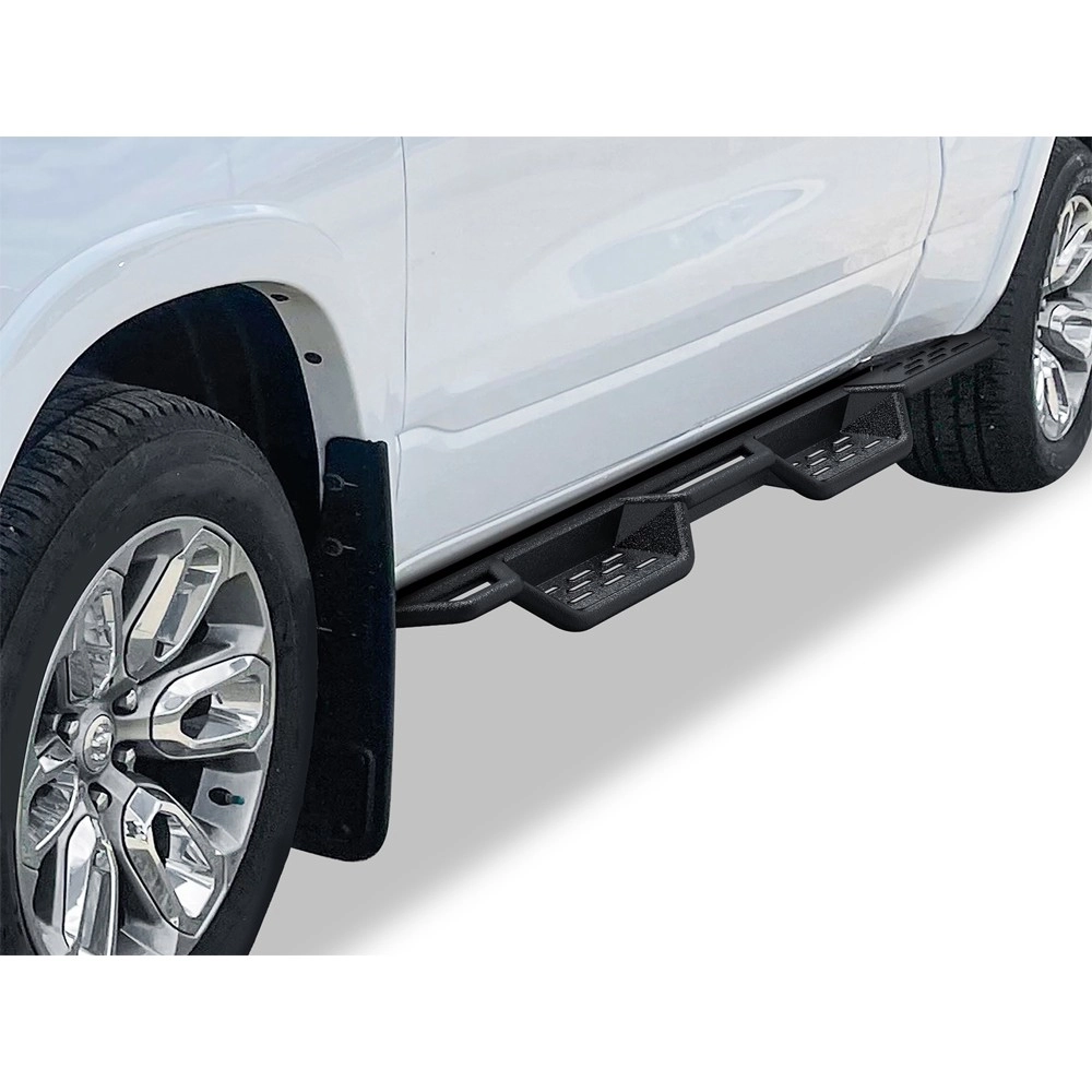 APS WB04NBE8LM - Drop Style Round Tube Wheel-to-Wheel Black Carbon Steel Nerf Bars