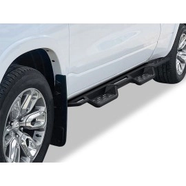 APS WB04NBE8LM - Drop Style Round Tube Wheel-to-Wheel Black Carbon Steel Nerf Bars