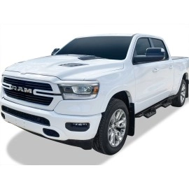 APS WB04NBE8LM - Drop Style Round Tube Wheel-to-Wheel Black Carbon Steel Nerf Bars