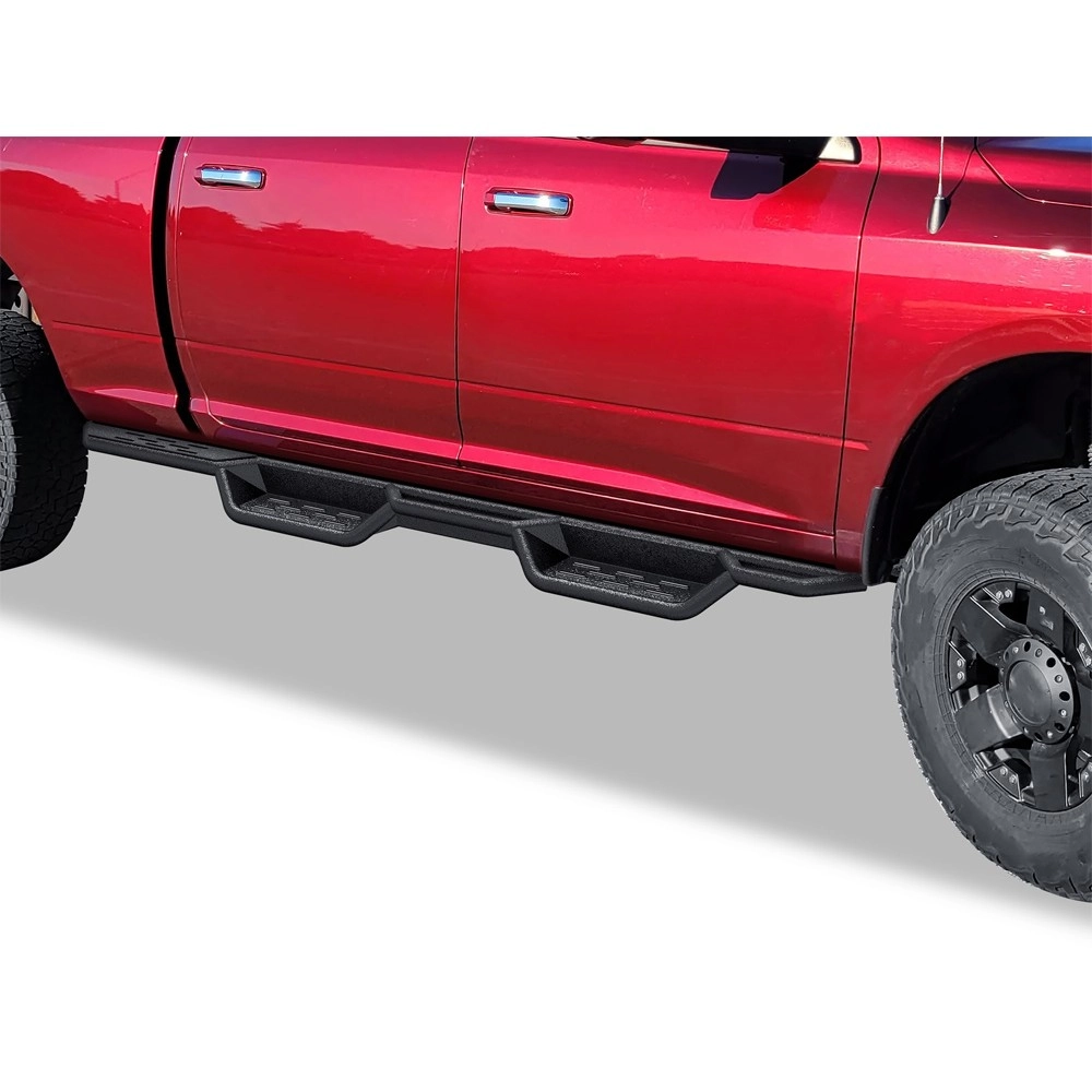 APS WB04NBJ8LM - Drop Style Round Tube Wheel-to-Wheel Black Carbon Steel Nerf Bars