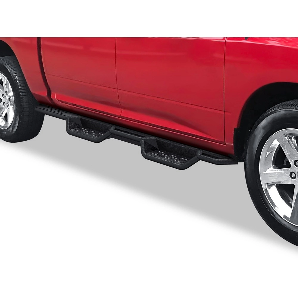 APS WB04NBJ8SM - Drop Style Round Tube Wheel-to-Wheel Black Carbon Steel Nerf Bars