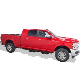 APS WB04NBJ9B - Round Tube Drop Style Door-to-Door Black Carbon Steel Nerf Bars