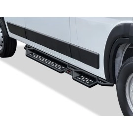 APS WB04NDB1M - Round Tube Drop Style  Black Carbon Steel Nerf Bars