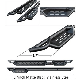 APS WB04NDB1M - Round Tube Drop Style  Black Carbon Steel Nerf Bars