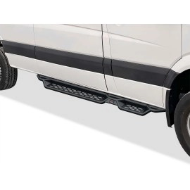 APS WB04NDB3M - Round Tube Drop Style  Black Carbon Steel Nerf Bars