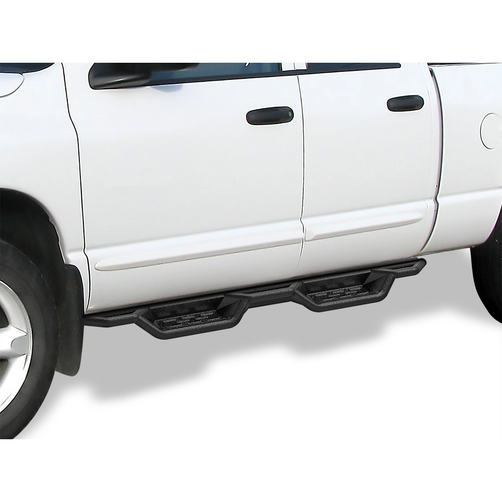 APS WB04NJJ2B - Round Tube Drop Style Door-to-Door Black Carbon Steel Nerf Bars