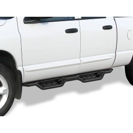 APS WB04NJJ2B - Round Tube Drop Style Door-to-Door Black Carbon Steel Nerf Bars