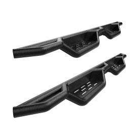 APS WB04NJJ2B - Round Tube Drop Style Door-to-Door Black Carbon Steel Nerf Bars
