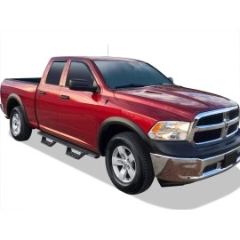APS WB04RAG9B - Drop Style Door-to-Door Black Carbon Steel Nerf Bars