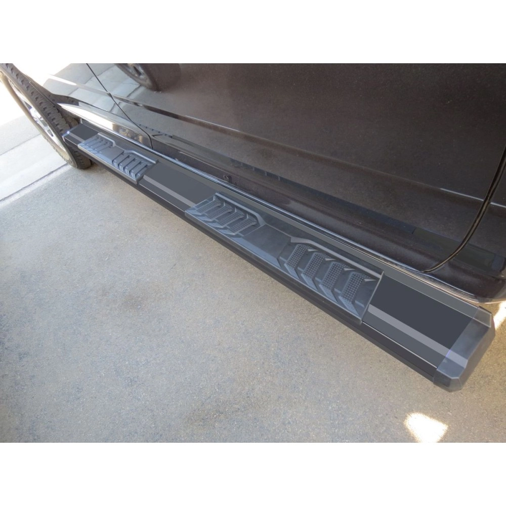 APS WB04SBJ8B - OE Style Door-to-Door Black Carbon Steel Running Boards
