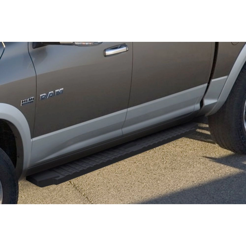 APS WB04TAG9B - Flat Style Door-to-Door Black Carbon Steel Running Boards