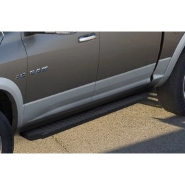 APS WB04TAG9B - Flat Style Door-to-Door Black Carbon Steel Running Boards