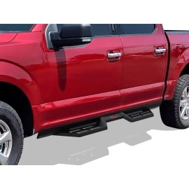 APS WB06DAG5B - Drop Style Door-to-Door Black Carbon Steel Nerf Bars