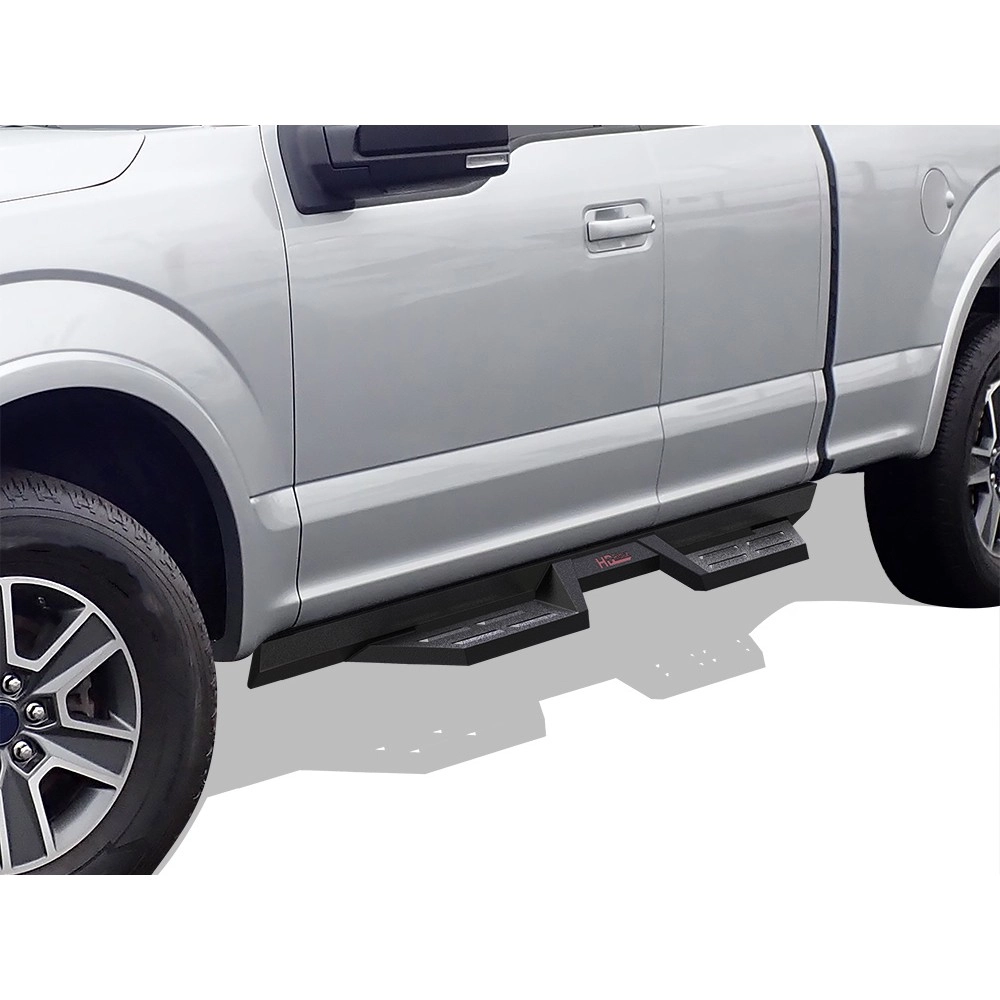 APS WB06DAH8B - Drop Style Door-to-Door Black Carbon Steel Nerf Bars
