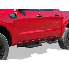 APS WB06DBC9B - Drop Style Door-to-Door Black Carbon Steel Nerf Bars