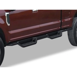 APS WB06NAG5LM - Drop Style Round Tube Wheel-to-Wheel Black Carbon Steel Nerf Bars