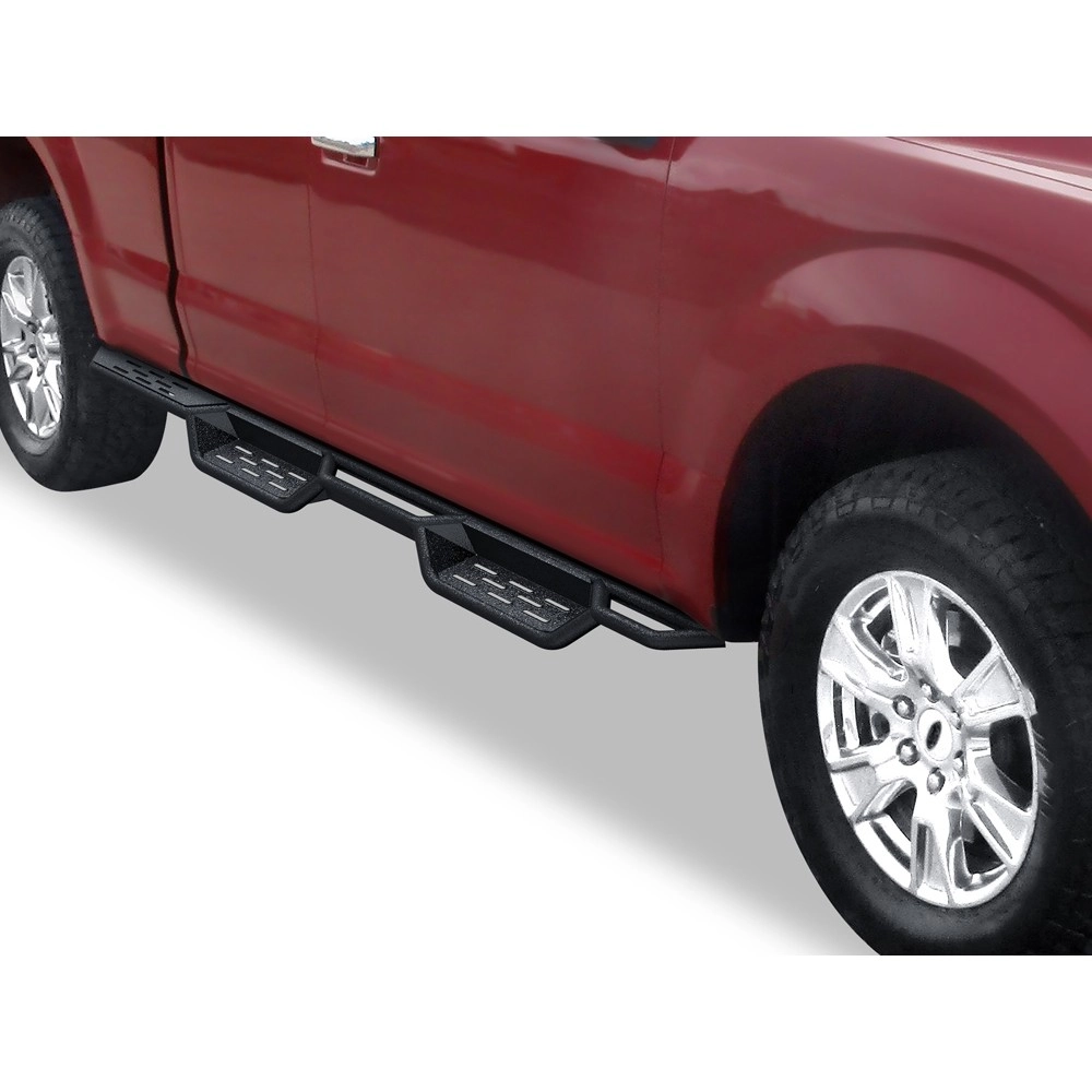 APS WB06NAH8LM - Drop Style Round Tube Wheel-to-Wheel Black Carbon Steel Nerf Bars