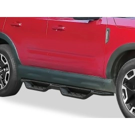 APS WB06NCA0M - Round Tube Drop Style Door-to-Door Black Carbon Steel Nerf Bars