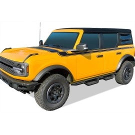 APS WB06NCA1M - Round Tube Drop Style Door-to-Door Black Carbon Steel Nerf Bars