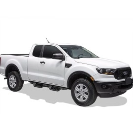 APS WB06NCA3B - Round Tube Drop Style Door-to-Door Black Carbon Steel Nerf Bars