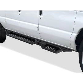 APS WB06NDB4M - Round Tube Drop Style  Black Carbon Steel Nerf Bars