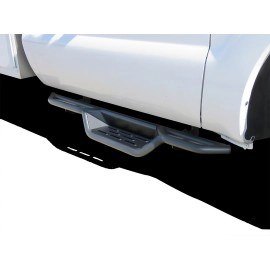 APS WB06NJA0B - Round Tube Drop Style Door-to-Door Black Carbon Steel Nerf Bars