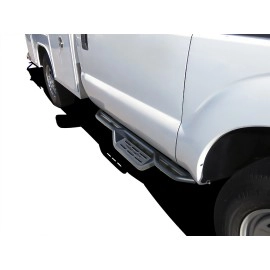 APS WB06NJA0B - Round Tube Drop Style Door-to-Door Black Carbon Steel Nerf Bars