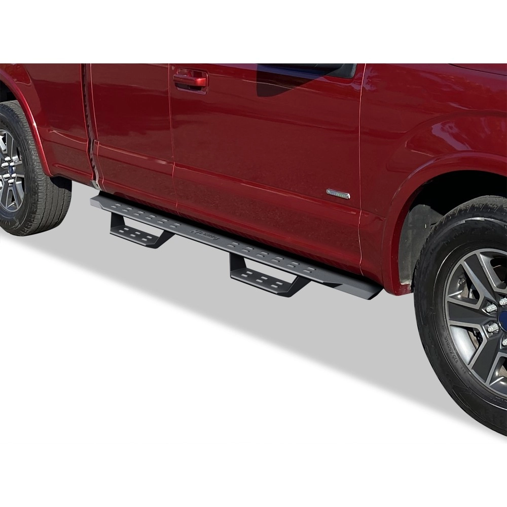 APS WB06RAH8B - Drop Style Door-to-Door Black Carbon Steel Nerf Bars