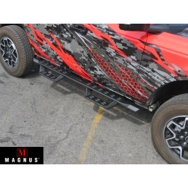APS WB06RCA1B - Drop Style Door-to-Door Black Carbon Steel Nerf Bars