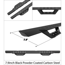 APS WB06RCA1B - Drop Style Door-to-Door Black Carbon Steel Nerf Bars