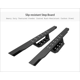 APS WB06RCA2B - Drop Style Door-to-Door Black Carbon Steel Nerf Bars