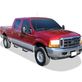 APS WB06RJA1B - Drop Style Door-to-Door Black Carbon Steel Nerf Bars
