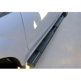APS WB06SAH8B - OE Style Door-to-Door Black Carbon Steel Running Boards