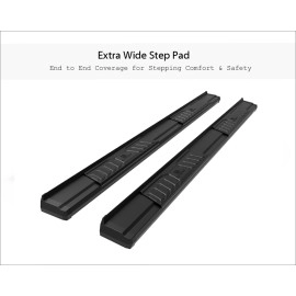 APS WB06SCA2B - OE Style Door-to-Door Black Carbon Steel Running Boards