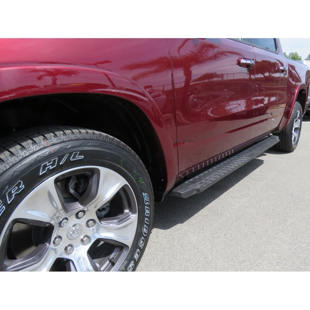 APS WB06TAG4B - Flat Style Door-to-Door Black Carbon Steel Running Boards