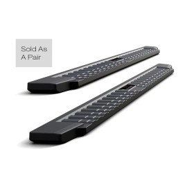 APS WB06TAG5B - Flat Style Door-to-Door Black Carbon Steel Running Boards