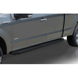 APS WB06TAH8B - Flat Style Door-to-Door Black Carbon Steel Running Boards
