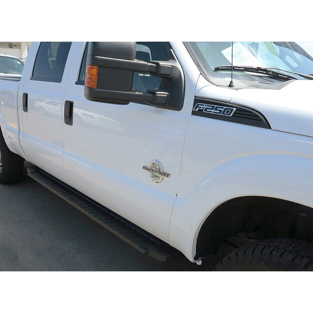 APS WB06TJA1B - Flat Style Door-to-Door Black Carbon Steel Running Boards