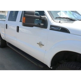APS WB06TJA1B - Flat Style Door-to-Door Black Carbon Steel Running Boards