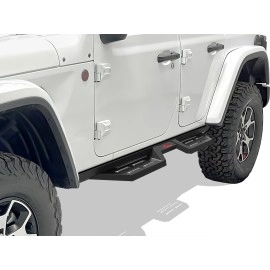 APS WB10DAA1B - Drop Style Door-to-Door Black Carbon Steel Nerf Bars