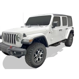 APS WB10DAA1B - Drop Style Door-to-Door Black Carbon Steel Nerf Bars