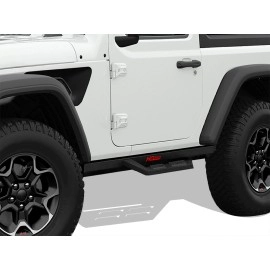 APS WB10DAA6B - Drop Style Door-to-Door Black Carbon Steel Nerf Bars